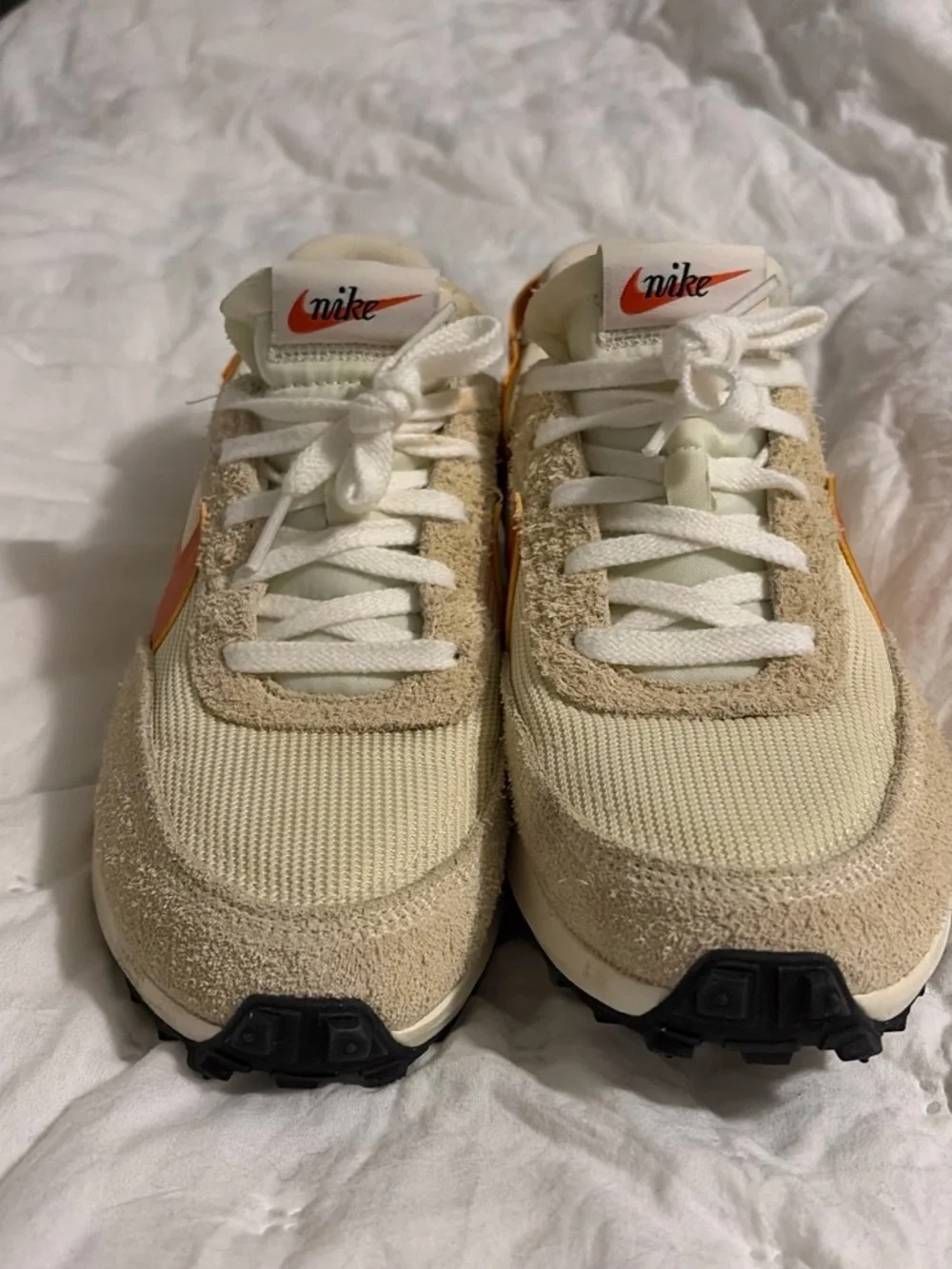 Nike Cream and Orange Low-Top Sneakers